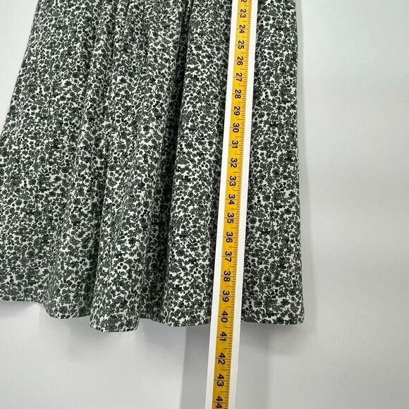 NWT LANDS END Dress Large Green White Floral Sleeveless Fit & Flare Garden Girl - Picture 12 of 16